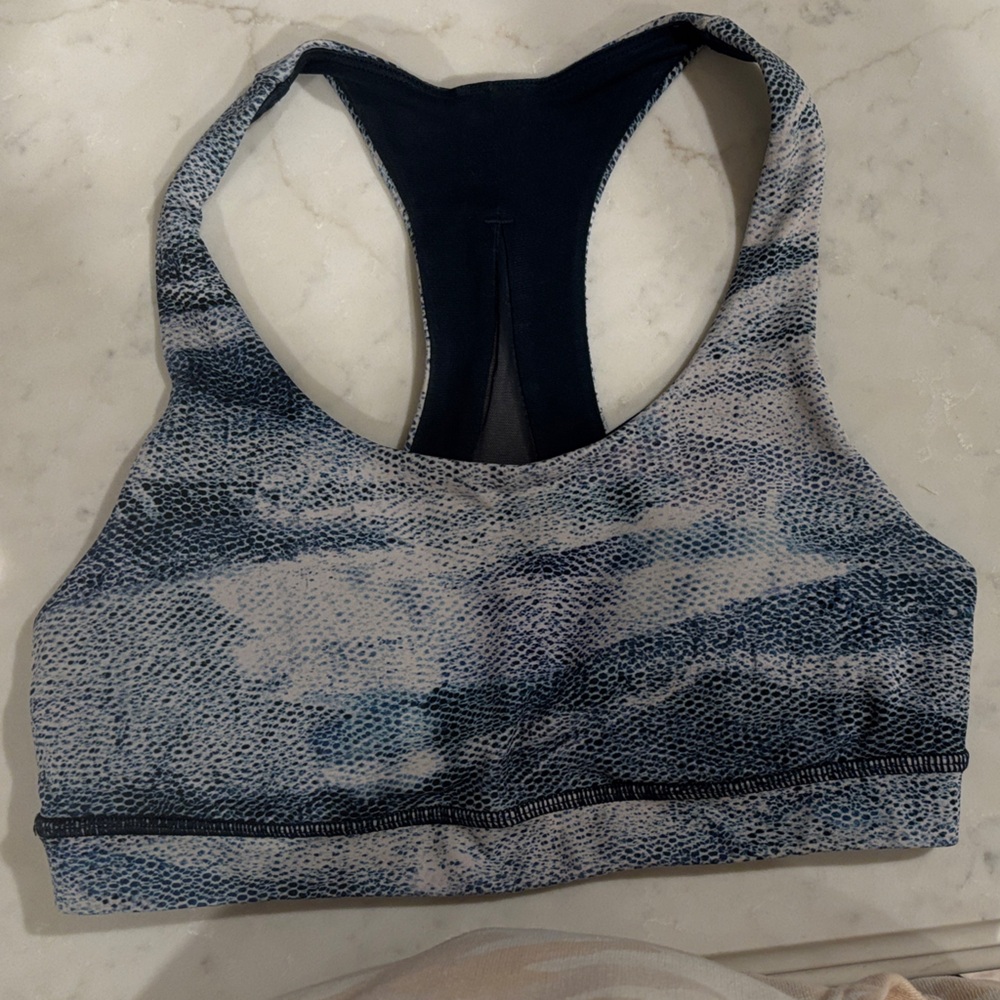 Lululemon Athletica Blue Racer Back Sports Bra